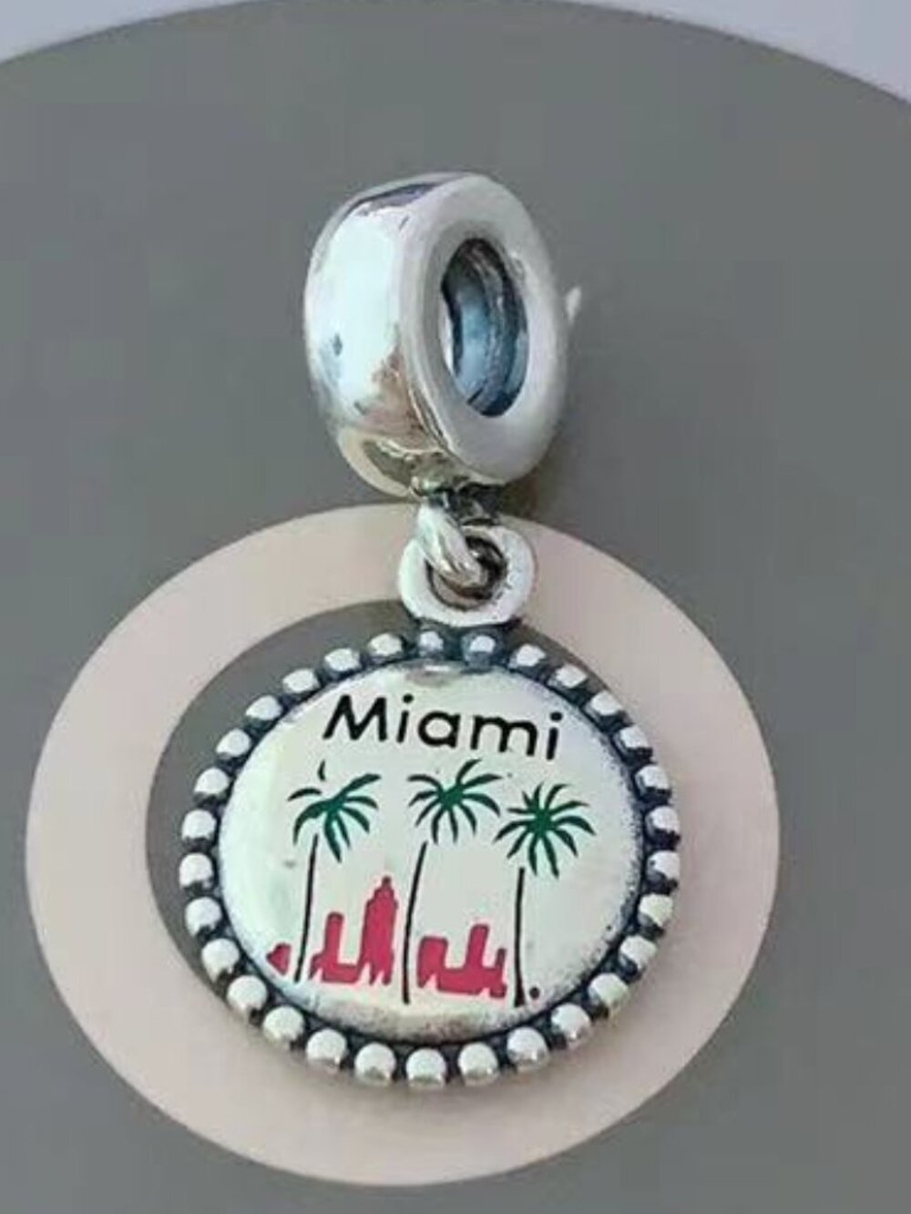 Pandora Miami Beach Dangle Charm Travel Pendant